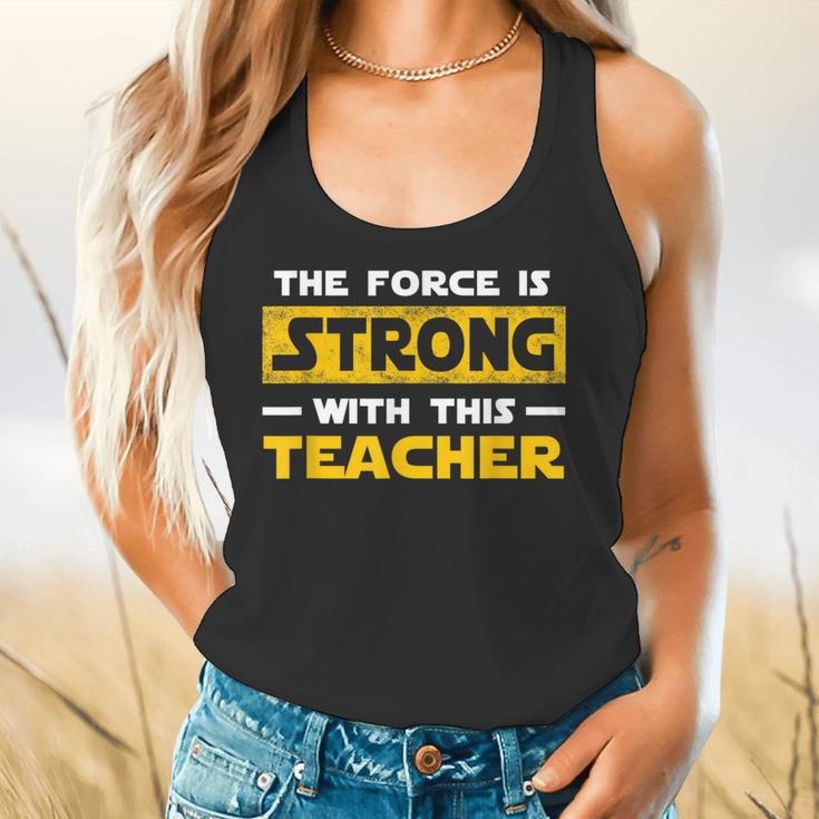 The Force Strong With This Teacher Men Women Kids Flowy Tank, gift for family, gift for coworker The Force Strong With This Teacher Men Women Kids Flowy Tank, gift for family, gift for coworker