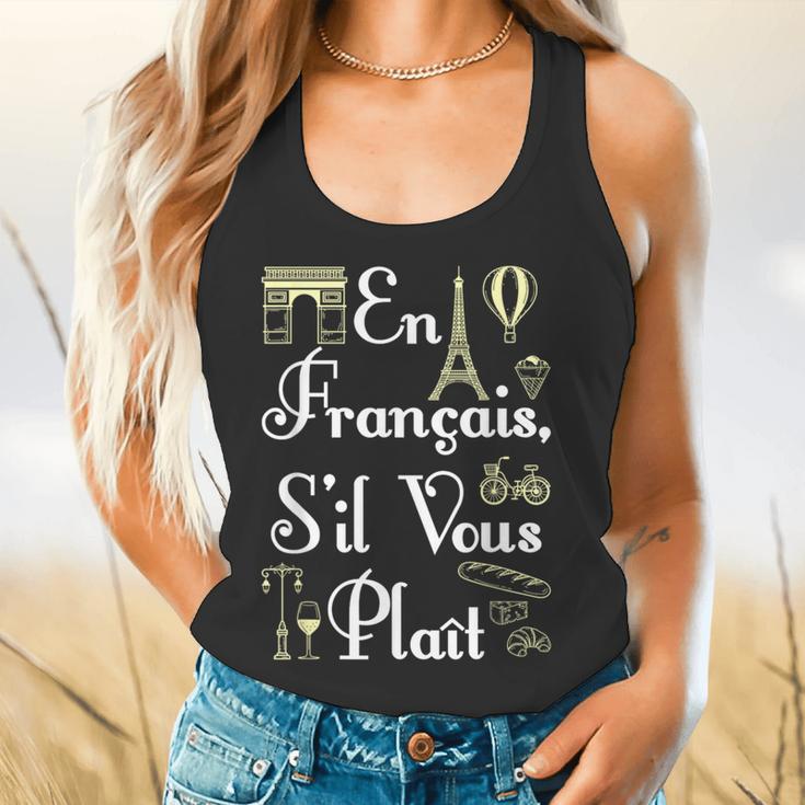 French Teacher En Francais S'Il Vous Plait End Of Year Flowy Tank, gift for family, gift for coworker French Teacher En Francais S'Il Vous Plait End Of Year Flowy Tank, gift for family, gift for coworker