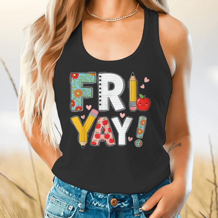 Fri Yay Teacher Happy Friday Friyay Weekend Back To School Flowy Tank, gift for family, gift for coworker Fri Yay Teacher Happy Friday Friyay Weekend Back To School Flowy Tank, gift for family, gift for coworker