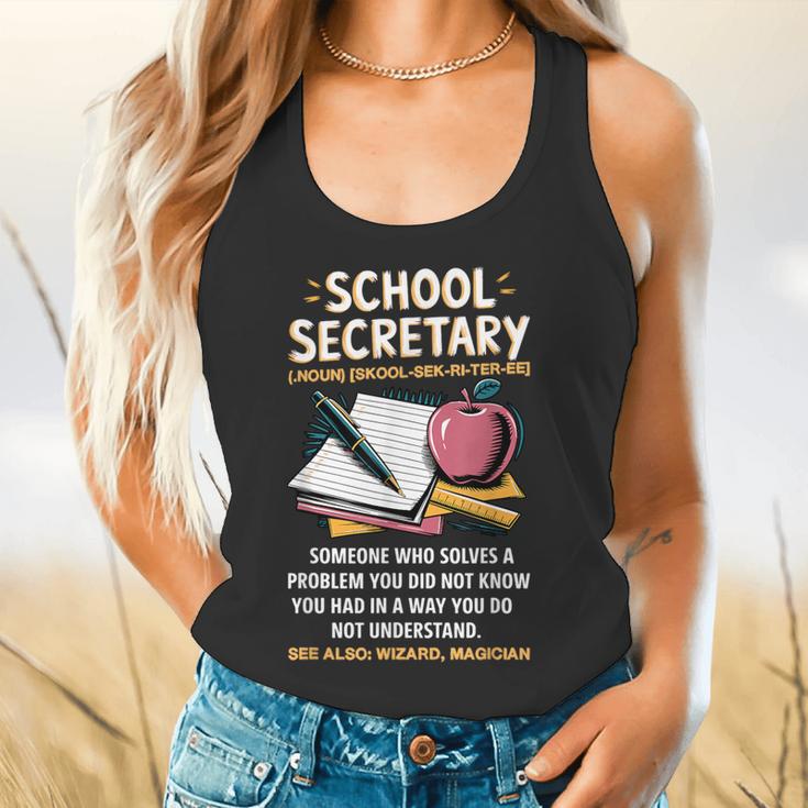 Front Office Teacher Admin Meaning School Secretary Flowy Tank, gift for family, gift for coworker