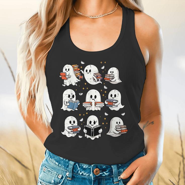 Ghosts With Books Library Halloween Men Women Kids Teacher Flowy Tank, gift for family, gift for coworker Ghosts With Books Library Halloween Men Women Kids Teacher Flowy Tank, gift for family, gift for coworker