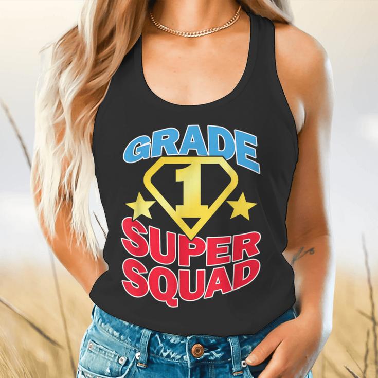 Grade 1 Super Squad Superhero Teacher Team Flowy Tank, gift for family, gift for coworker Grade 1 Super Squad Superhero Teacher Team Flowy Tank, gift for family, gift for coworker