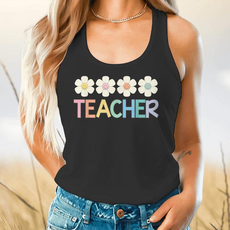 Groovy Teacher Cute Daisy Flower Retro Back To School Flowy Tank, gift for family, gift for coworker Groovy Teacher Cute Daisy Flower Retro Back To School Flowy Tank, gift for family, gift for coworker