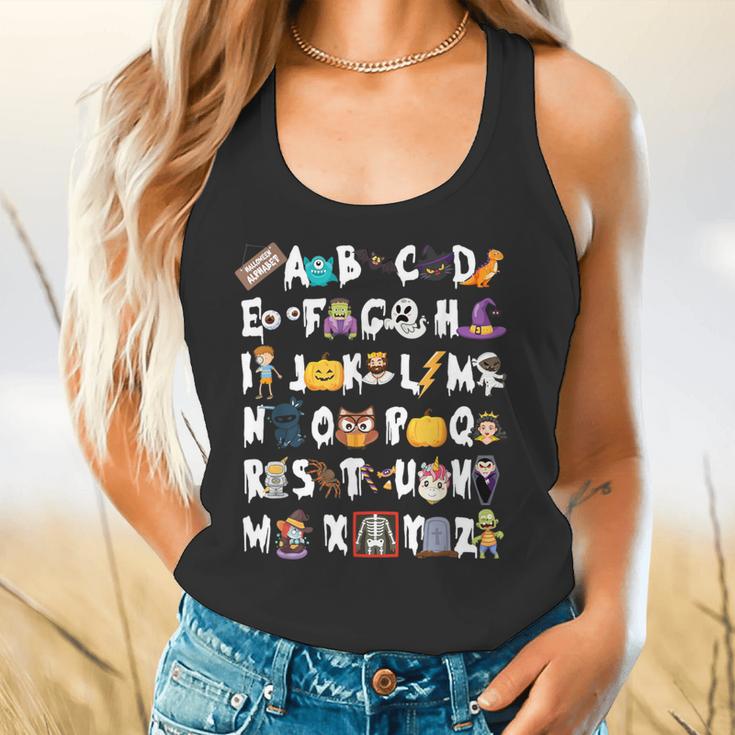 Halloween Alphabet ABCs Learning Kindergarten Teacher Men Women Kids Flowy Tank, gift for family, gift for coworker Halloween Alphabet ABCs Learning Kindergarten Teacher Men Women Kids Flowy Tank, gift for family, gift for coworker