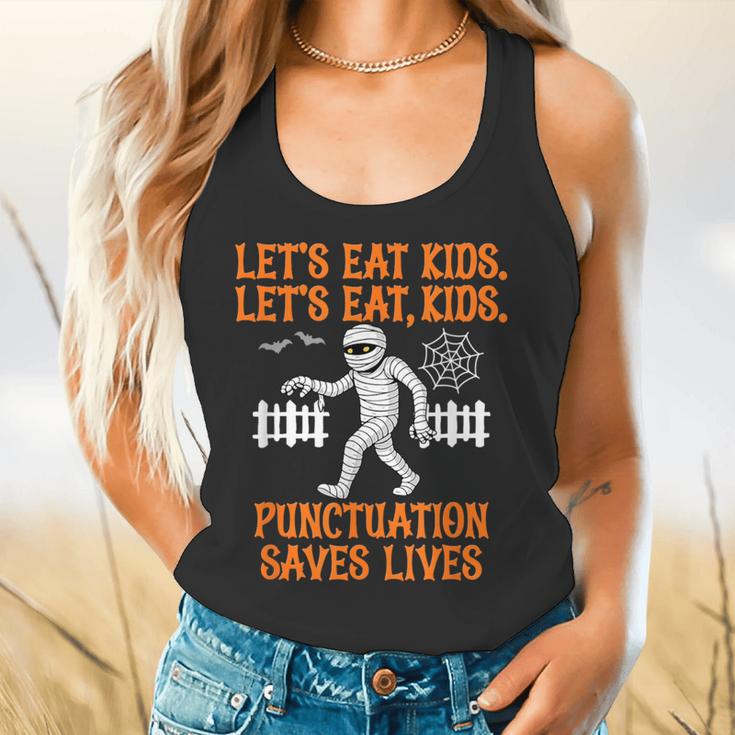 Halloween Lets Eat Kids Punctuation Teacher Flowy Tank, gift for family, gift for coworker