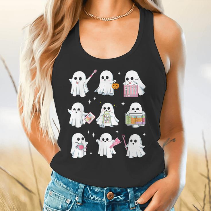 Halloween Ghost Speech Therapy SLP Fall Teacher Tee Flowy Tank, gift for family, gift for coworker