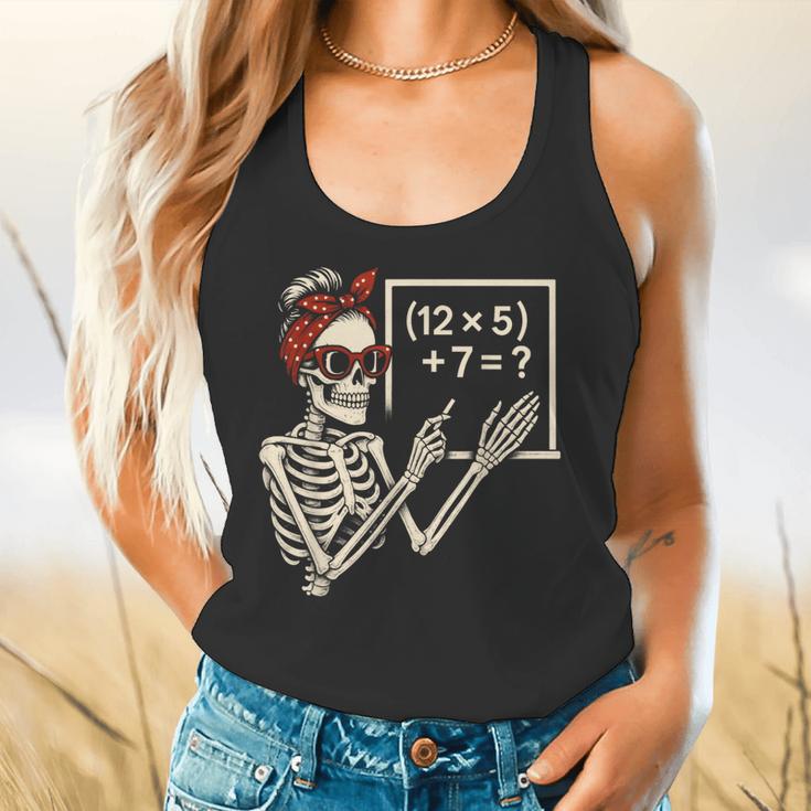 Halloween Math Teacher Skeleton Six Seven Meme Brainrot Flowy Tank, gift for family, gift for coworker Halloween Math Teacher Skeleton Six Seven Meme Brainrot Flowy Tank, gift for family, gift for coworker