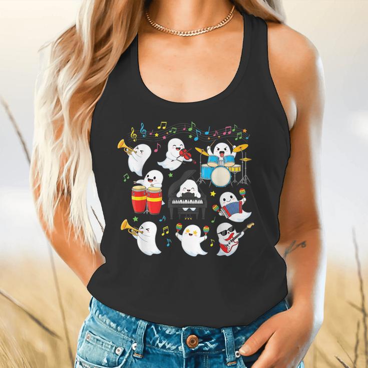 Halloween Music Teacher Ghost Playing Musical Instruments Flowy Tank, gift for family, gift for coworker Halloween Music Teacher Ghost Playing Musical Instruments Flowy Tank, gift for family, gift for coworker