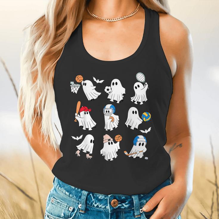 Halloween PE Teacher Ghost Playing Soccer Football Baseball Flowy Tank, gift for family, gift for coworker Halloween PE Teacher Ghost Playing Soccer Football Baseball Flowy Tank, gift for family, gift for coworker