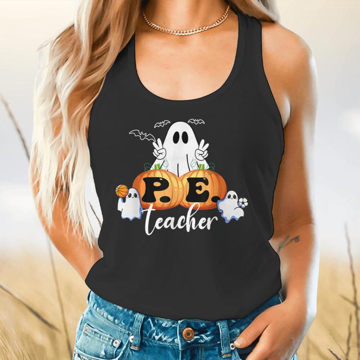 Halloween PE Teacher Ghosts Pumpkins Sports Lover Flowy Tank, gift for family, gift for coworker Halloween PE Teacher Ghosts Pumpkins Sports Lover Flowy Tank, gift for family, gift for coworker