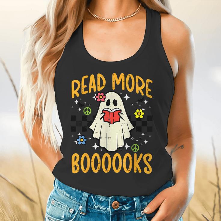 Halloween Read More Books Retro Costume Teacher Women Girls Flowy Tank, gift for family, gift for coworker Halloween Read More Books Retro Costume Teacher Women Girls Flowy Tank, gift for family, gift for coworker