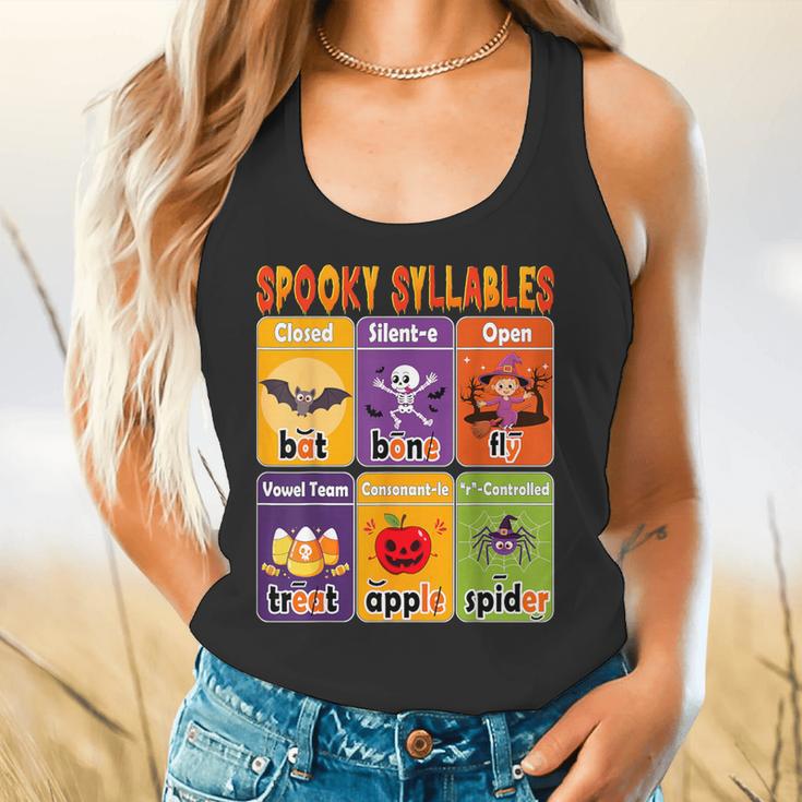 Halloween Spooky Syllable Types Teacher Educational Flowy Tank, gift for family, gift for coworker
