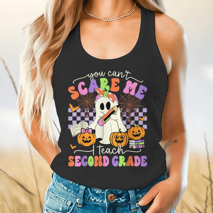Halloween Teacher You Can't Scare Me I Teach Second Grade Flowy Tank, gift for family, gift for coworker