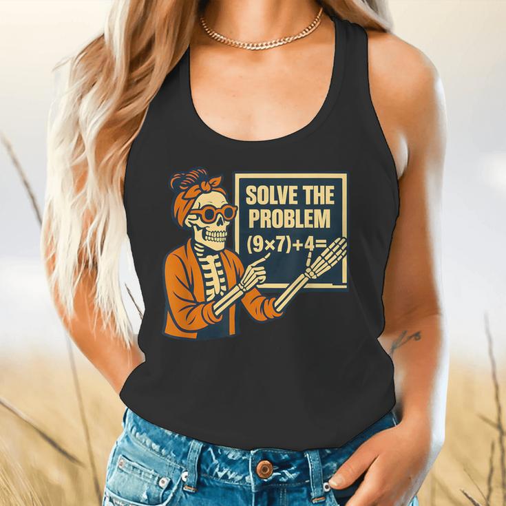 Halloween Teacher Six Seven Meme 6 7 Skeleton Spooky Costume Flowy Tank, gift for family, gift for coworker