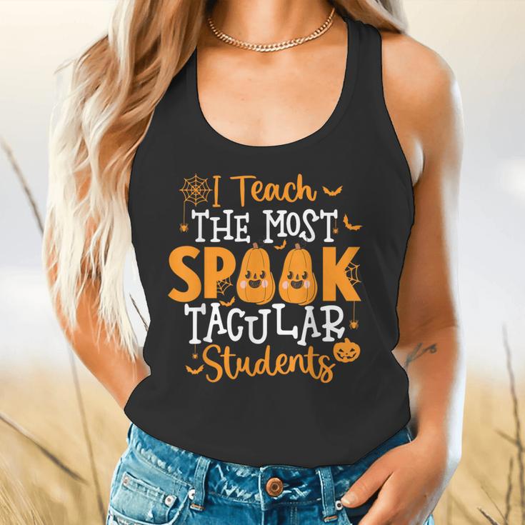 Halloween Teacher I Teach The Most Spooktacular Students Men Women Flowy Tank, gift for family, gift for coworker