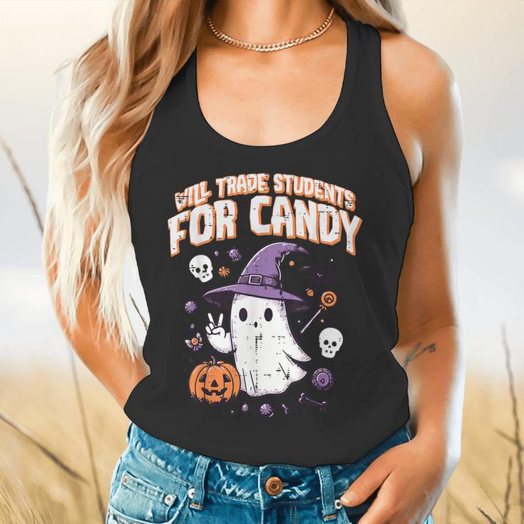 Halloween Teacher Trade Students For Candy Costume Women Flowy Tank, gift for family, gift for coworker Halloween Teacher Trade Students For Candy Costume Women Flowy Tank, gift for family, gift for coworker