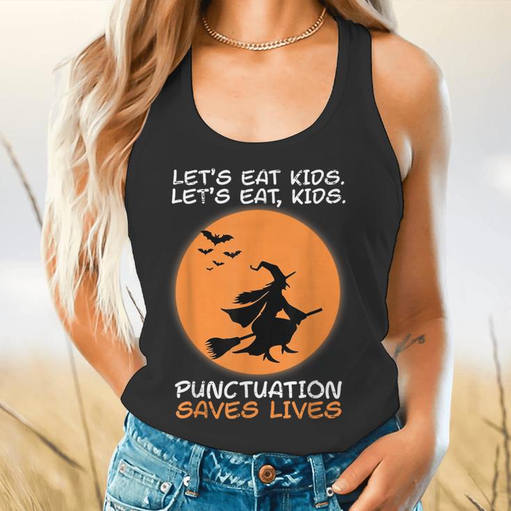 Halloween Teacher Witch Lets Eat Kids Punctuation Flowy Tank, gift for family, gift for coworker Halloween Teacher Witch Lets Eat Kids Punctuation Flowy Tank, gift for family, gift for coworker