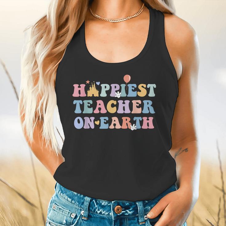 Happiest Teacher On Earth First Day Of School Back To School Flowy Tank, gift for family, gift for coworker