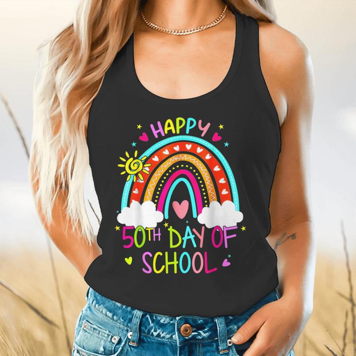 Happy 50th Days Of School Rainbow Teacher 50 Days Smarter Flowy Tank, gift for family, gift for coworker Happy 50th Days Of School Rainbow Teacher 50 Days Smarter Flowy Tank, gift for family, gift for coworker