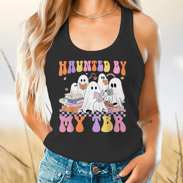 Haunted By My TBR Cute Ghosts Book Reading Teacher Halloween Flowy Tank, gift for family, gift for coworker Haunted By My TBR Cute Ghosts Book Reading Teacher Halloween Flowy Tank, gift for family, gift for coworker