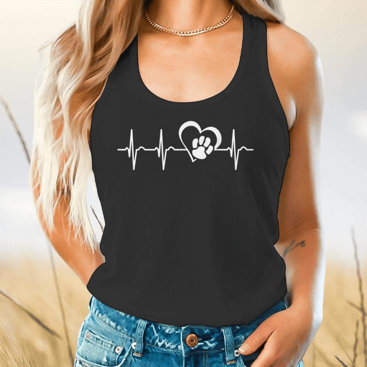 Heartbeat Dog Paw Flowy Tank, gift for family, gift for coworker