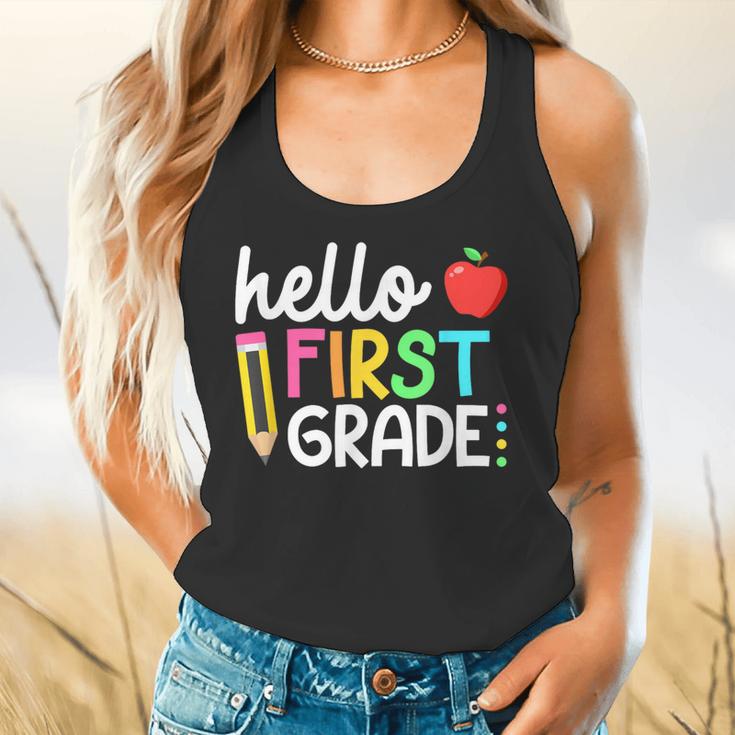 Hello First Grade Team 1st Grade Back To School Teacher Kids Flowy Tank, gift for family, gift for coworker Hello First Grade Team 1st Grade Back To School Teacher Kids Flowy Tank, gift for family, gift for coworker