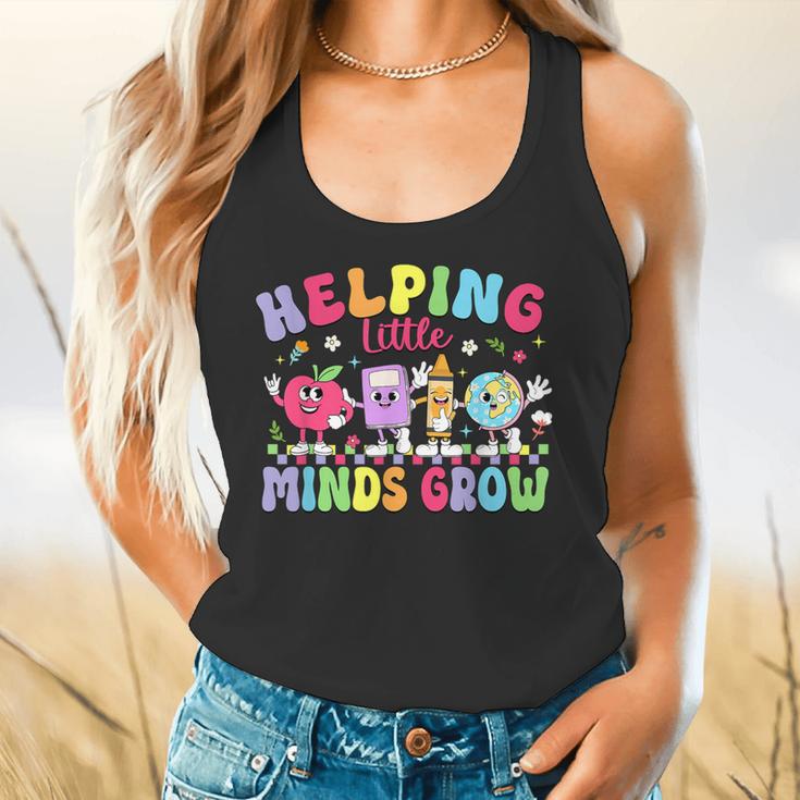 Helping Little Minds Grow Teacher Life Back To School Flowy Tank, gift for family, gift for coworker Helping Little Minds Grow Teacher Life Back To School Flowy Tank, gift for family, gift for coworker
