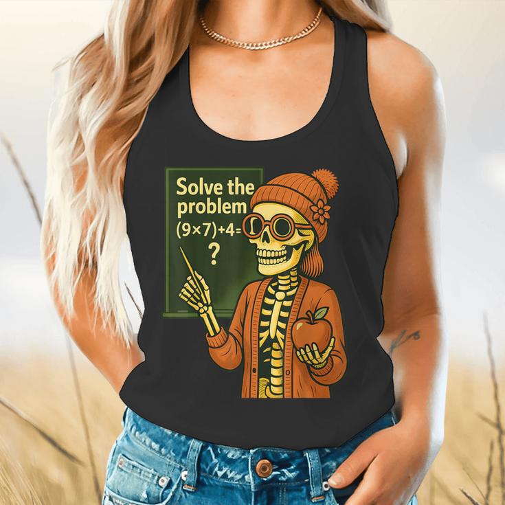 HUGvyn Halloween Skeleton Six Seven 67 Meme PEMDAS Teacher Flowy Tank, gift for family, gift for coworker HUGvyn Halloween Skeleton Six Seven 67 Meme PEMDAS Teacher Flowy Tank, gift for family, gift for coworker