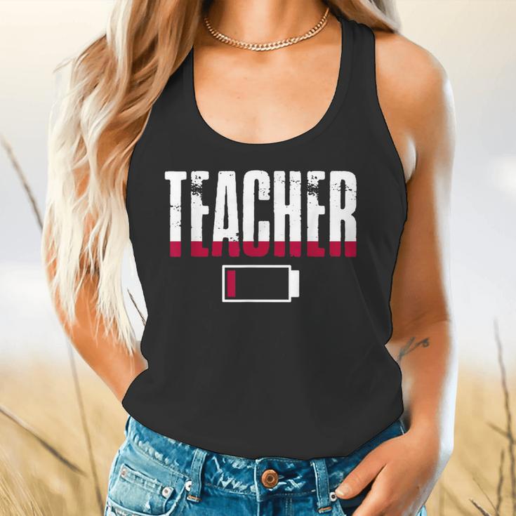 Humor Teacher Empty Battery Power Men Women Flowy Tank, gift for family, gift for coworker