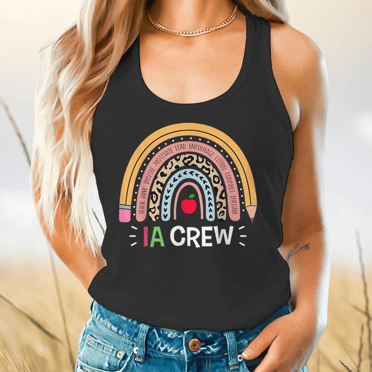 IA Crew Instructional Assistant Rainbow Teachers Aide Flowy Tank, gift for family, gift for coworker IA Crew Instructional Assistant Rainbow Teachers Aide Flowy Tank, gift for family, gift for coworker
