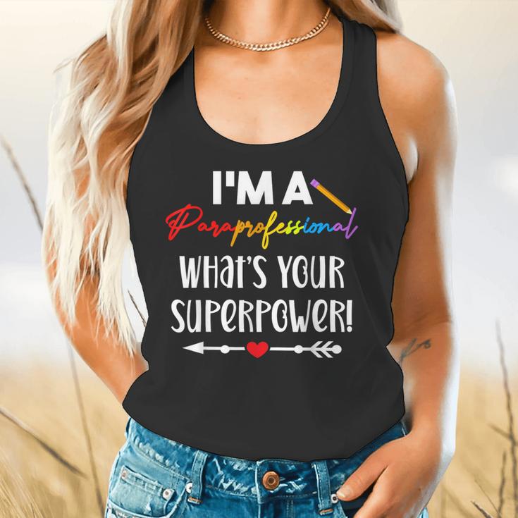 I'm A Paraprofessional What's Your Superpower Para Teacher Flowy Tank, gift for family, gift for coworker I'm A Paraprofessional What's Your Superpower Para Teacher Flowy Tank, gift for family, gift for coworker