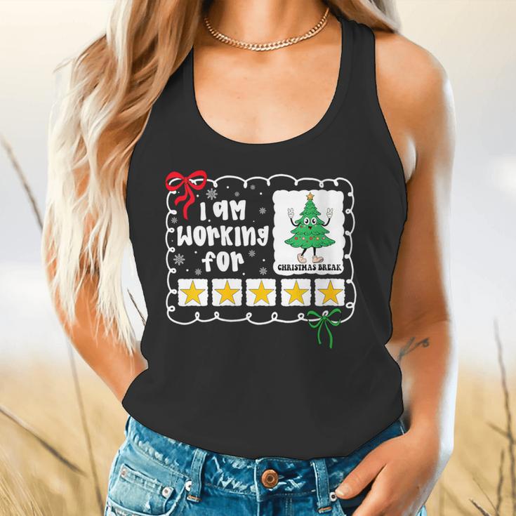 I'm Working For Christmas Break 5 Stars Christmas Teacher Flowy Tank, gift for family, gift for coworker I'm Working For Christmas Break 5 Stars Christmas Teacher Flowy Tank, gift for family, gift for coworker