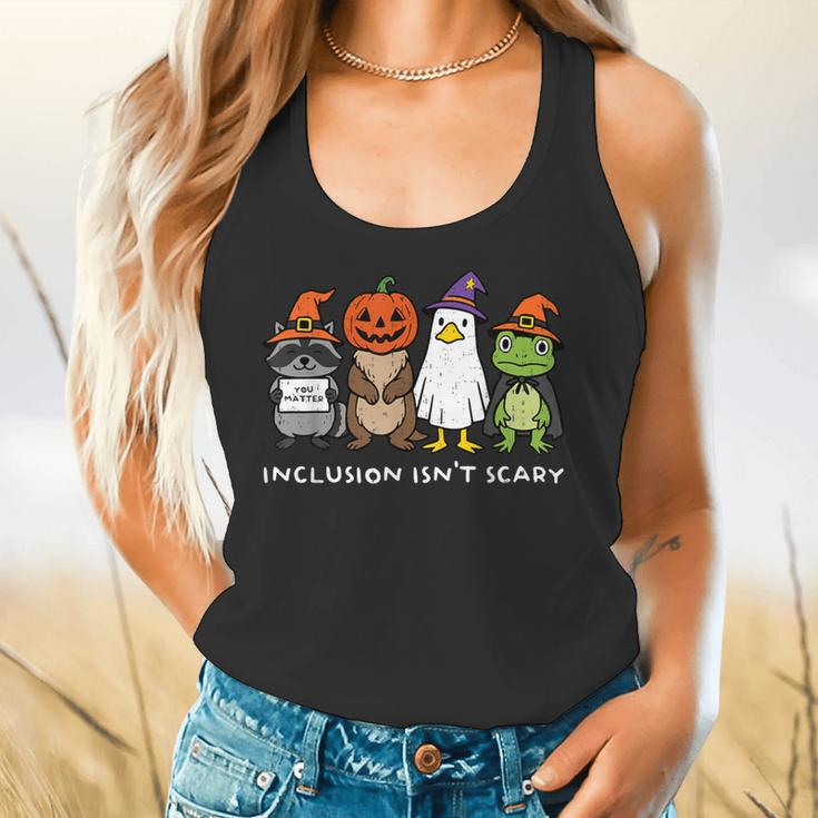 Inclusion Isn't Scary SLP Halloween Sped Teacher Animal Flowy Tank, gift for family, gift for coworker Inclusion Isn't Scary SLP Halloween Sped Teacher Animal Flowy Tank, gift for family, gift for coworker