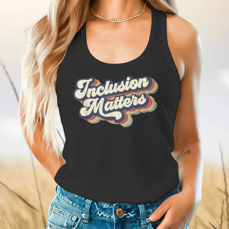 Inclusion Matters Retro Special Education Teacher Women Flowy Tank, gift for family, gift for coworker Inclusion Matters Retro Special Education Teacher Women Flowy Tank, gift for family, gift for coworker