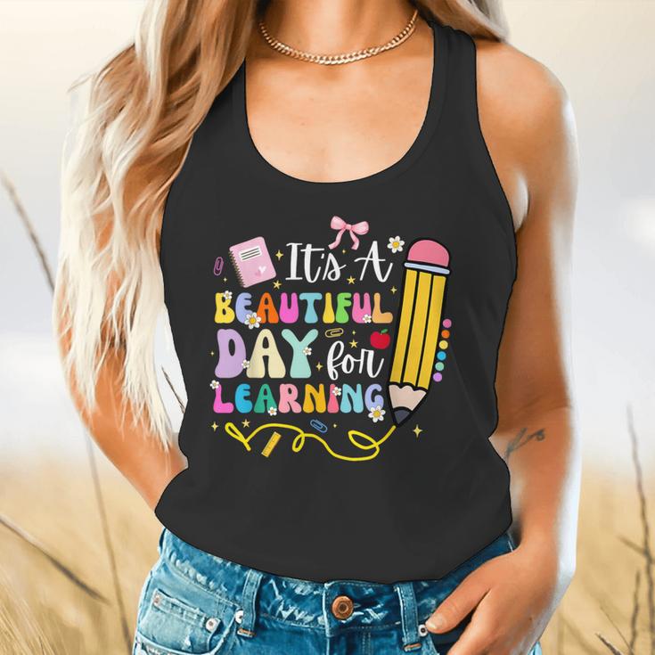 It's Beautiful Day For Learning Teacher Students Girls Boys Flowy Tank, gift for family, gift for coworker It's Beautiful Day For Learning Teacher Students Girls Boys Flowy Tank, gift for family, gift for coworker