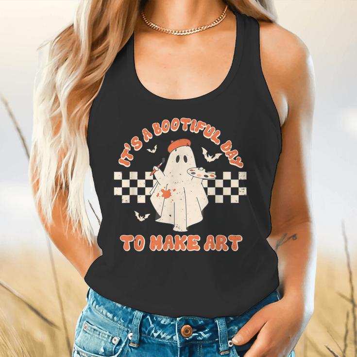 It's A Bootiful Day To Make Art Halloween Art Teacher Flowy Tank, gift for family, gift for coworker
