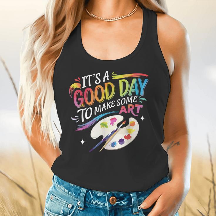 It's A Good Day To Make Some Art Artist Drawing Teacher Flowy Tank, gift for family, gift for coworker