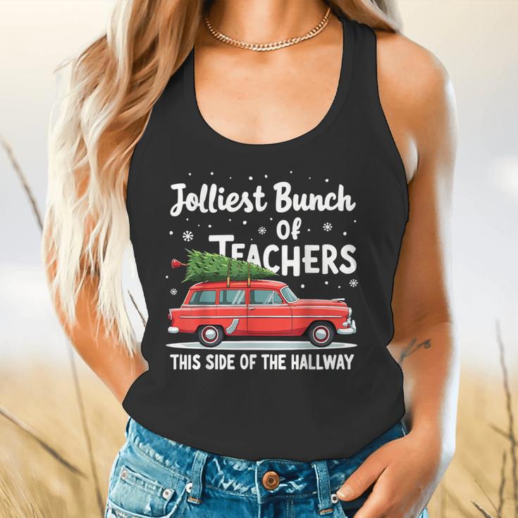 Jolliest Bunch Of Teachers This Side Of The Hallway Xmas PJ Flowy Tank, gift for family, gift for coworker Jolliest Bunch Of Teachers This Side Of The Hallway Xmas PJ Flowy Tank, gift for family, gift for coworker
