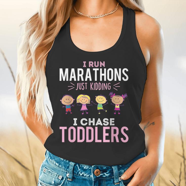 Just Kidding I Chase Toddlers Daycare Provider Nanny Teacher Flowy Tank, gift for family, gift for coworker