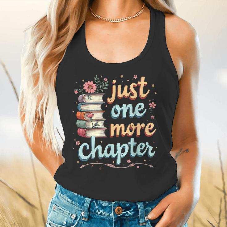 Just One More Chapter Book Reading Floral Teacher Book Lover Flowy Tank, gift for family, gift for coworker
