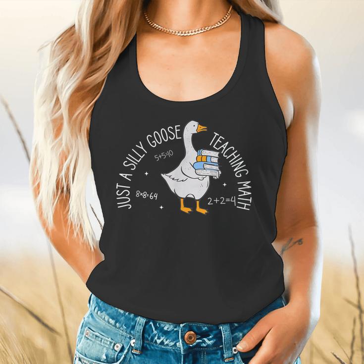 Just A Silly Goose Teaching Math Teacher Back To School Flowy Tank, gift for family, gift for coworker Just A Silly Goose Teaching Math Teacher Back To School Flowy Tank, gift for family, gift for coworker
