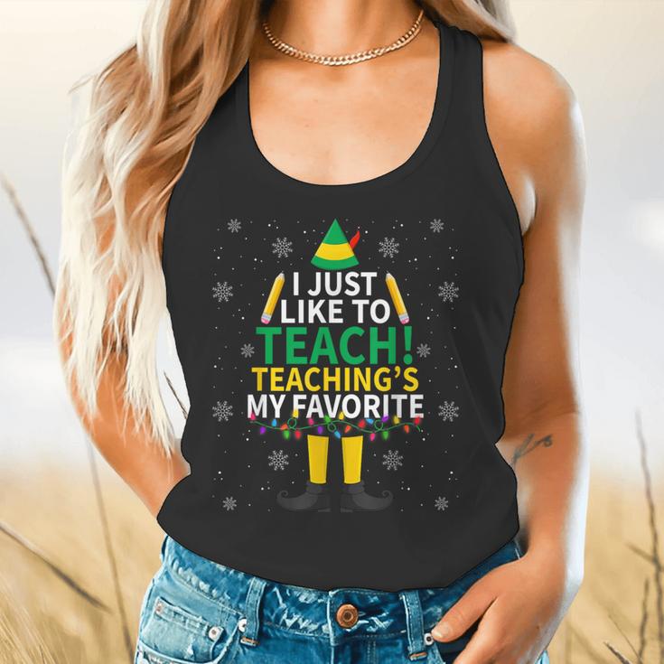 I Just Like To Teach Teaching My Favorite Christmas Teacher Flowy Tank, gift for family, gift for coworker I Just Like To Teach Teaching My Favorite Christmas Teacher Flowy Tank, gift for family, gift for coworker