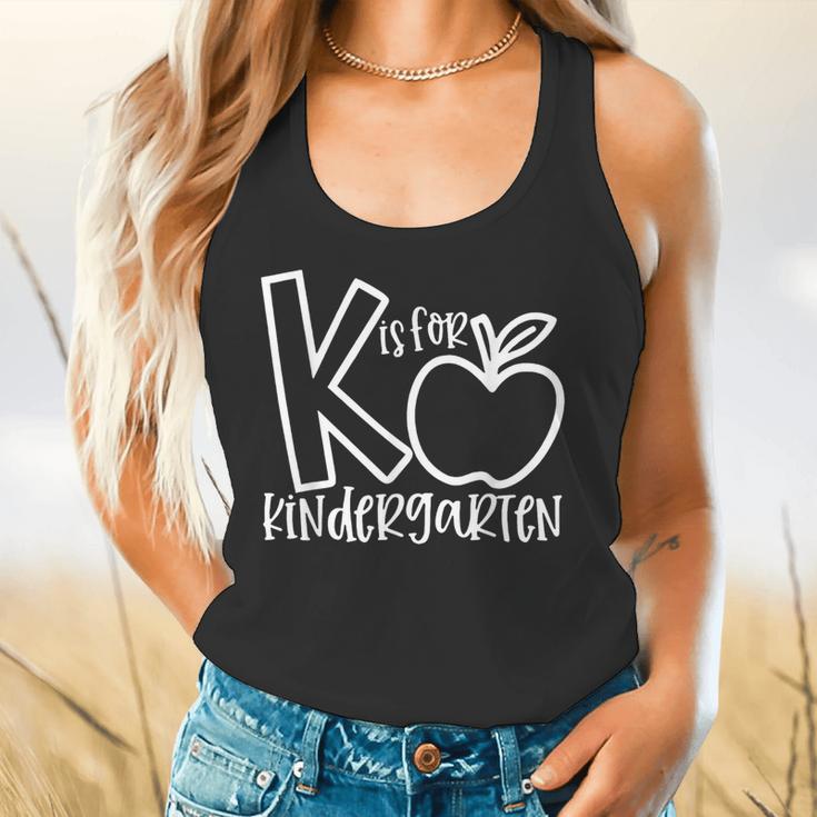 K Is For Kindergarten Kindergarten Teacher Men Women Girls Kids Flowy Tank, gift for family, gift for coworker