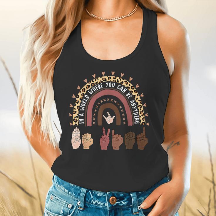 Be Kind Hand-Talking Teacher Artist ASL Flowy Tank, gift for family, gift for coworker Be Kind Hand-Talking Teacher Artist ASL Flowy Tank, gift for family, gift for coworker