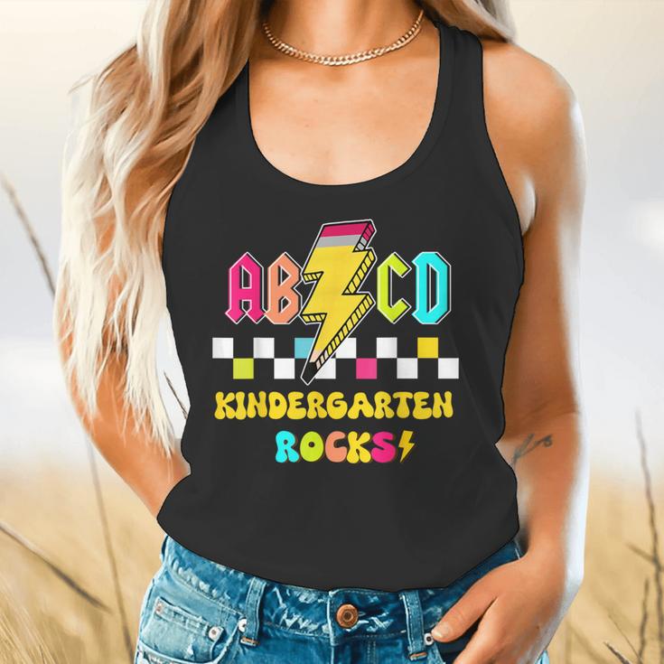 Kindergarten ABCD Rocks Teacher Student Back To School Flowy Tank, gift for family, gift for coworker Kindergarten ABCD Rocks Teacher Student Back To School Flowy Tank, gift for family, gift for coworker