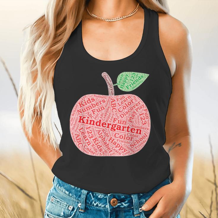 Kindergarten Apple Word Art For Teachers & Students Flowy Tank, gift for family, gift for coworker Kindergarten Apple Word Art For Teachers & Students Flowy Tank, gift for family, gift for coworker