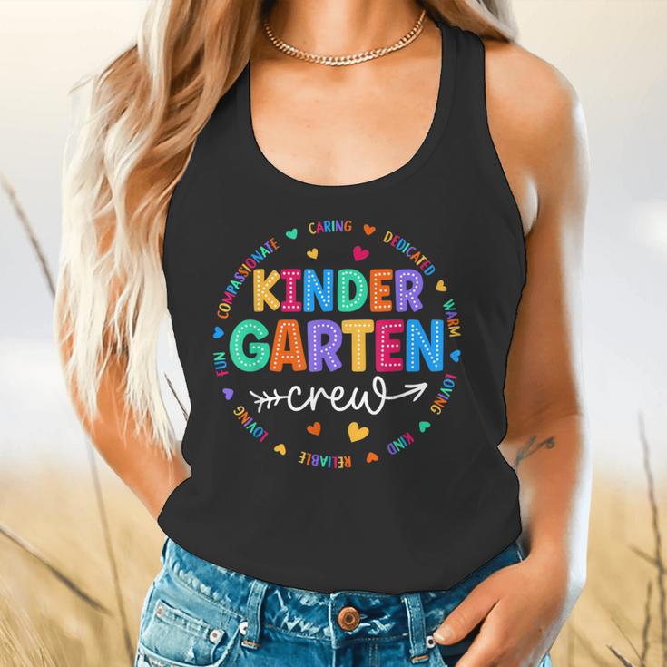 Kindergarten Crew Back To School Kindergarten Teacher Kids Flowy Tank, gift for family, gift for coworker