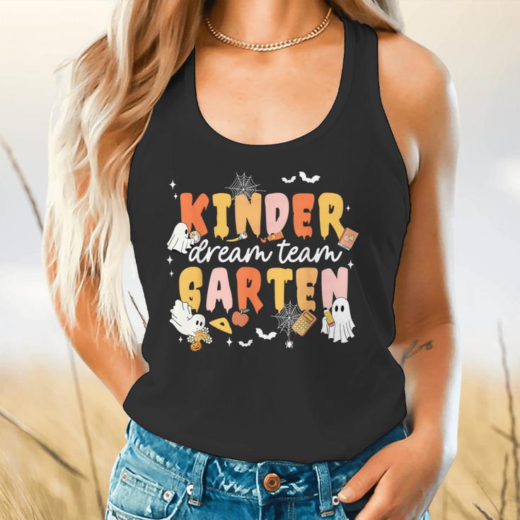 Kindergarten Dream Ghost Team Fall Halloween Spooky Teachers Flowy Tank, gift for family, gift for coworker Kindergarten Dream Ghost Team Fall Halloween Spooky Teachers Flowy Tank, gift for family, gift for coworker