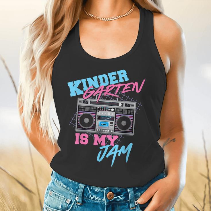 Kindergarten Is My Jam Vintage 80s Boombox Teacher Student Flowy Tank, gift for family, gift for coworker Kindergarten Is My Jam Vintage 80s Boombox Teacher Student Flowy Tank, gift for family, gift for coworker