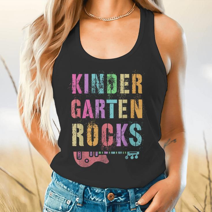KINDERGARTEN ROCKS Teacher Crew Rock Star Kinder Team Flowy Tank, gift for family, gift for coworker KINDERGARTEN ROCKS Teacher Crew Rock Star Kinder Team Flowy Tank, gift for family, gift for coworker